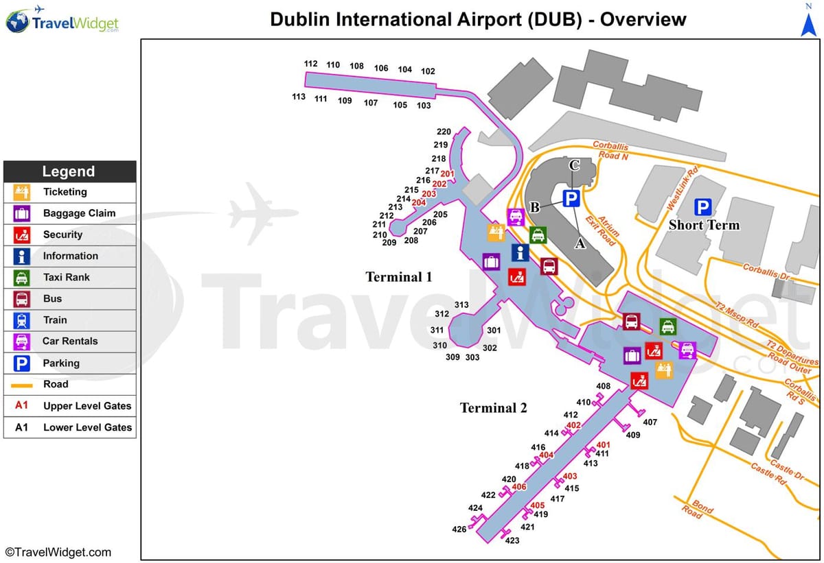 Dublin zračna luka parking karti