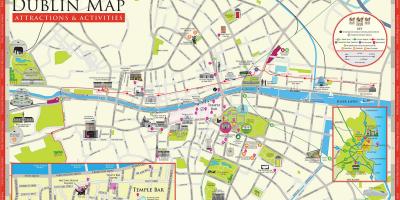 Karta znamenitosti Dublina